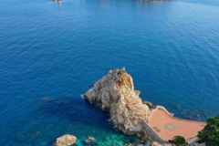 Spain Mediterranean sea the Medes islands marine reserve seen from the coast, l'Estartit, Costa Brava, Catalonia