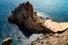 Aerial view of a lookout point in L'Estartit, Girona, Catalonia, Spain